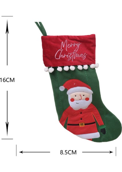 Kararca Home New Year Yılbaşı Santa Hediye Çorabı 16X8,5 cm fiyatları