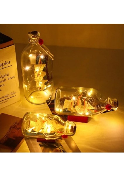 Işıklı El Yapımı Içinde Gemi Ile Dilek Şişesi Şişe Içinde Gemi Maketi Masa Lambası modelleri