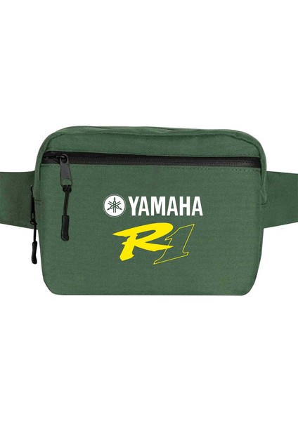 Yamha R1 Bel Çantası Fermuarlı Yeşil Renk