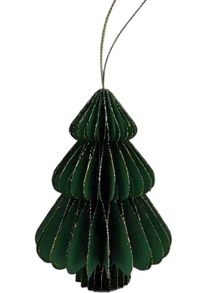 New Year Yılbaşı Çam Ağacı Şekilli 3 Adet Ağaç Süsü 9,5X15 cm modelleri