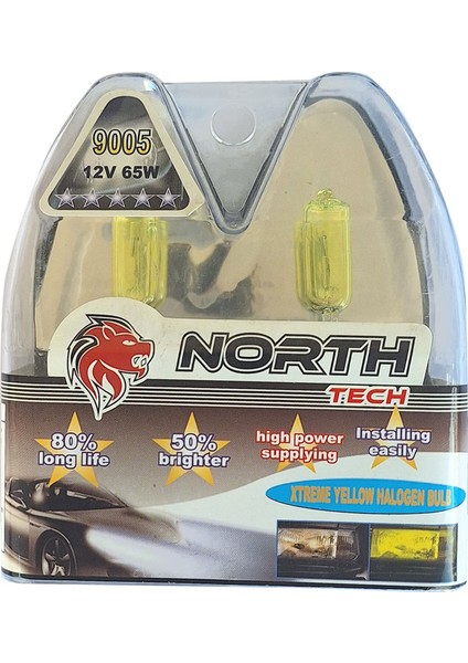 Northtech 9005 Hb3 Oto Far Ampulü 12V Limon Sarı Işık 35W