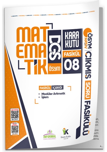 İnformal Yayınları 2026 DGS MATEMATİK Kara Kutu 8li Fasikül SETİ ÖSYM Çıkmış Soru Bankası Çözümlü Modüler PAKET