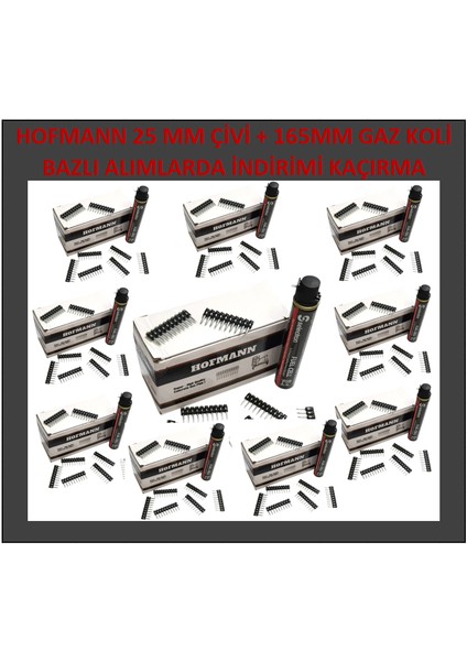 Tabanca Çivisi + 165MM Gaz Tüpü 1 Koli fiyatları