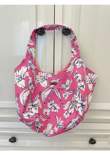 Viscose/polyester Karışım Kumaş Heybe Çanta- Çiçek Desenli