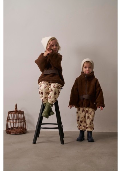 Acı Kahve Wellsoft Yarım Fermuar Çocuk Mont 1-6 Yaş