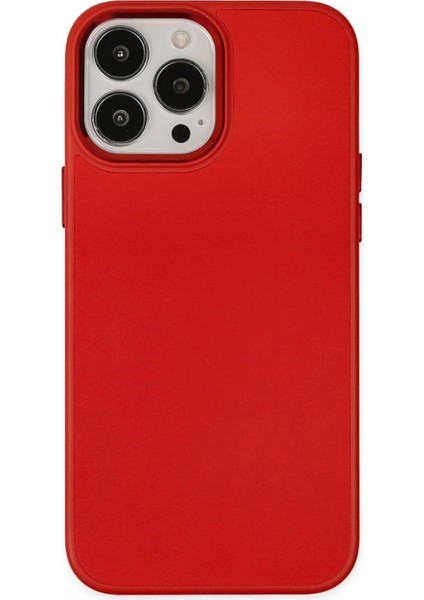Ieg iPhone 13 Pro Kılıf Asya Deri Silikon - Kırmızı