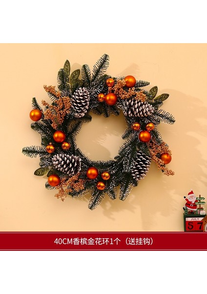 Yılbaşı Süsleri Çelenkler Rattan Kapı Askıları Yılbaşı Ağacı Askıları (Yurt Dışından)