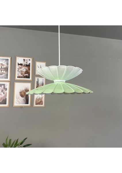 Rubby Mint-Beyaz Metal Tekli Avize Mutfak Modern Dekoratif Sarkıt Aydınlatma