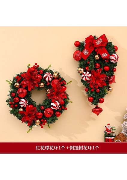 Yılbaşı Süsleri Çelenkler Rattan Kapı Askıları Yılbaşı Ağacı Askıları (Yurt Dışından)