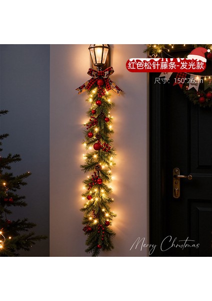 Yılbaşı Süsleri Çelenkler Rattan Kapı Askıları Yılbaşı Ağacı Askıları (Yurt Dışından)