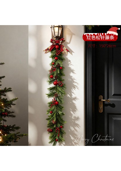 Yılbaşı Süsleri Çelenkler Rattan Kapı Askıları Yılbaşı Ağacı Askıları (Yurt Dışından)