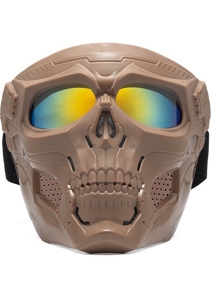 Motokros Ön Camı Spor Sürme Harley Ön Cam Maskesi Motosiklet Sürme Gözlüğü Taktik Kask (Yurt Dışından)