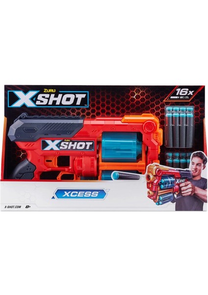 36737 Zuru x Shot Sünger Atan Excel-Xcess 16 Mermili Silah