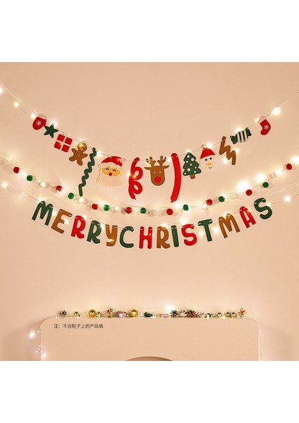 Noel Süsleri Kiraz Kuşu Düzenlemesi Giydirme Duvar Süsleri Duvar Noel Ağacı Bayrakları (Yurt Dışından)