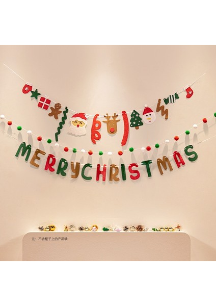 Noel Süsleri Kiraz Kuşu Düzenlemesi Giydirme Duvar Süsleri Duvar Noel Ağacı Bayrakları (Yurt Dışından)