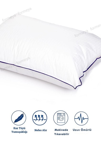 Buğz 2 Adet Climate Nano Jel Yastık Otel Yastığı 50X70 cm %100 Pamuk Dış Kumaş
