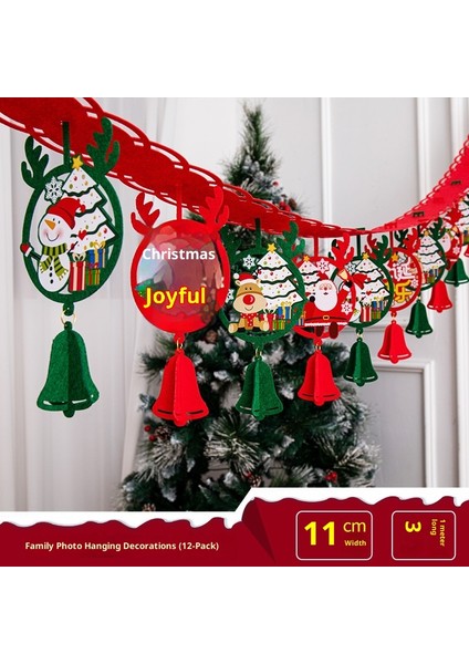 Yeni Noel Partisi Dekorasyon Kapı Asma Bunting Noel Askıları Atmosfer Dekorasyon Askıları (Yurt Dışından)