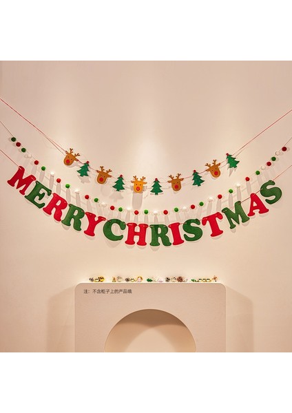 Noel Süsleri Kiraz Kuşu Düzenlemesi Giydirme Duvar Süsleri Duvar Noel Ağacı Bayrakları (Yurt Dışından)