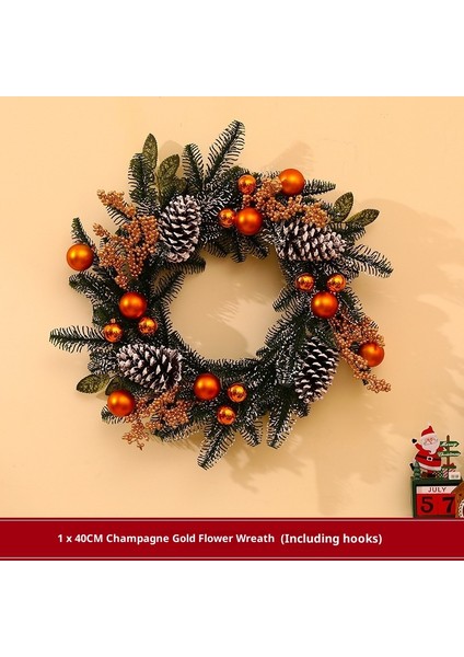 Noel Dekorasyonu Kapı Asma Düşen Kar Noel Dekorasyonu Rattan Süs Dekorasyon Asma (Yurt Dışından)