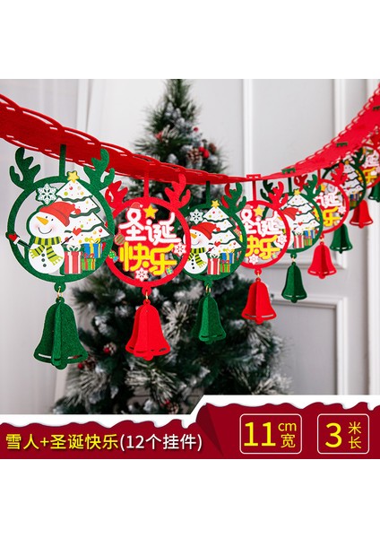 Yeni Noel Partisi Dekorasyon Kapı Asma Bunting Noel Askıları Atmosfer Dekorasyon Askıları (Yurt Dışından)