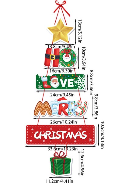 Yeni Noel Partisi Dekorasyon Kapı Asma Bunting Noel Askıları Atmosfer Dekorasyon Askıları (Yurt Dışından)