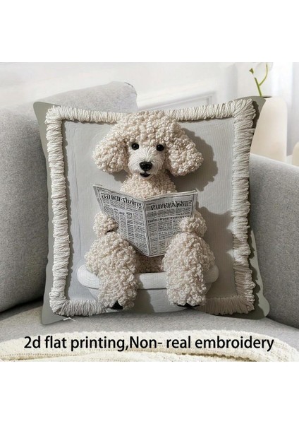 Gazete Okumak Için Yumuşak ve Cilt Dostu Kısa Peluş Köpek Yastık Kılıfı, Kanepe Dekorasyonu Yastık Kılıfı 2'li Paket Iç Kısım Dahil Değildir (Yurt Dışından) fırsatları