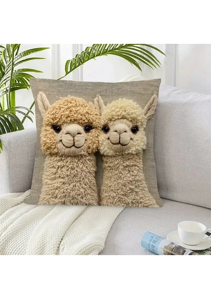 Sevimli Alpaka Yastık Kılıfı, Yeni Sınır Ötesi Stil, Cilde Dost Yumuşak Kısa Peluş, Oturma Odası Dekorasyonu, Kanepe, Yatak Odası Yastıkları, 2 Parçalı Set (Yurt Dışından) modelleri