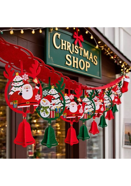 Yeni Noel Partisi Dekorasyon Kapı Asma Bunting Noel Askıları Atmosfer Dekorasyon Askıları (Yurt Dışından) fırsatları