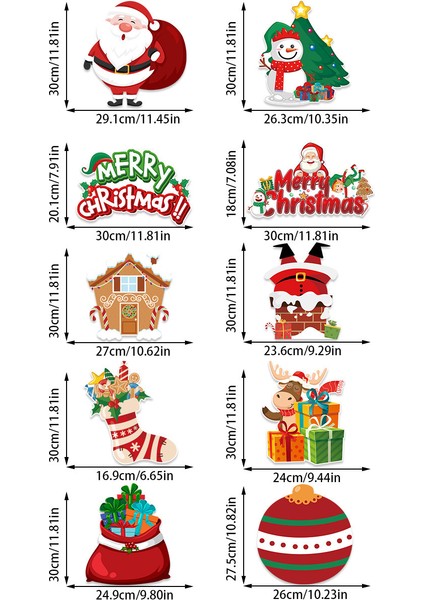 Yeni Noel Partisi Dekorasyon Kapı Asma Bunting Noel Askıları Atmosfer Dekorasyon Askıları (Yurt Dışından)