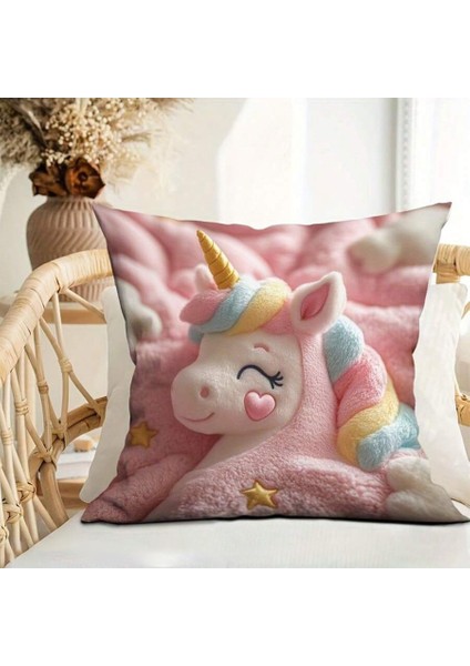Rainbow My Little Pony Unicorn Yastık Kılıfı, Cilt Dostu Kısa Peluş Kanepe Minderi Kılıfı, Ev Dekorasyonu Yastık 2 Parçalı Set (Yurt Dışından) indirimleri