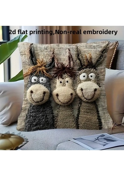 Sevimli Gülümseyen Eşek Yastık Kılıfı, Kanepe Minder Kılıfı, Yumuşak Kısa Peluş Yastık Kılıfı, Yatak Odası Başlığı Kılıfı, 2 Parçalı Set (Yurt Dışından) fiyatları