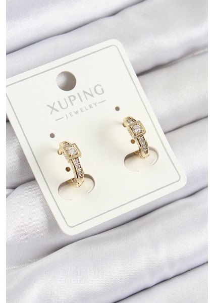 Bfs Xuping Zirkon Taşlı Kemer Model Gold Renk Kadın Küpe