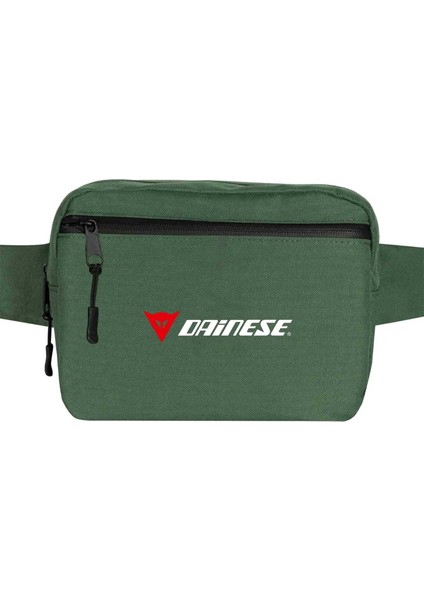 Dainese Logo Text Bel Çantası Fermuarlı Yeşil Renk