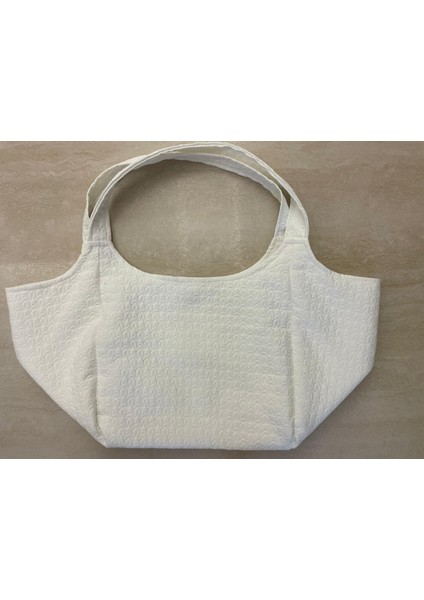 Kapitone Yıldız Desenli Kumaş Heybe Çanta