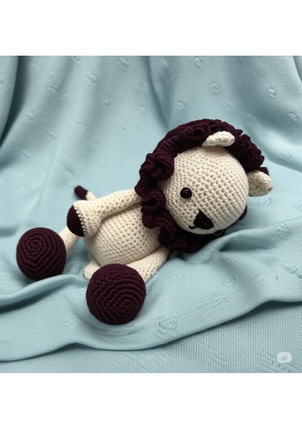 El Örgüsü Amigurumi Aslan | Bebek Sağlıklı Organik Oyuncak | Handmade fırsatları