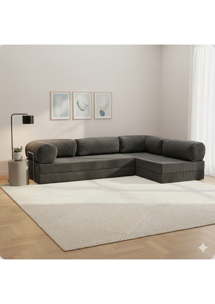 300X200 Teddy Serisi Köşe Açık Uzanma Modüler Koltuk | Yıkanabilir Corduroy Kumaş | Çok Fonksiyonlu Yer Yatağıyeny Fitilli Kadife | Köşe Koltuk | 160X160 Köşe Takımı | Modüler Köşe Takımı fiyatları