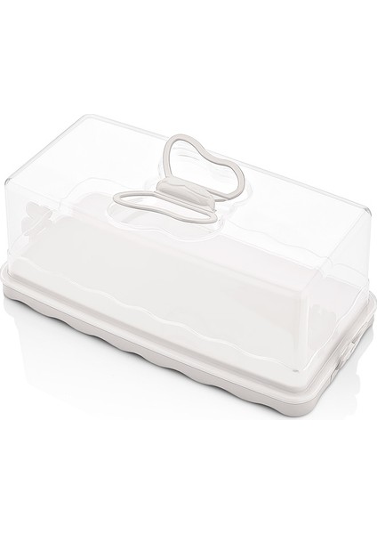 Baton Pasta Kek Fanusu Qlux Kelebek Figürlü Pasta Kek Saklama Taşıma Sunum Kabı L-00575