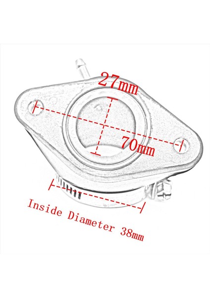 Yamaha XV400 Virago Için Karbüratör Emme Manifoldu Boru Arayüz Adaptörü 1991-1994 XV535 1988-2001 XV500 1992-1998 (Yurt Dışından) modelleri
