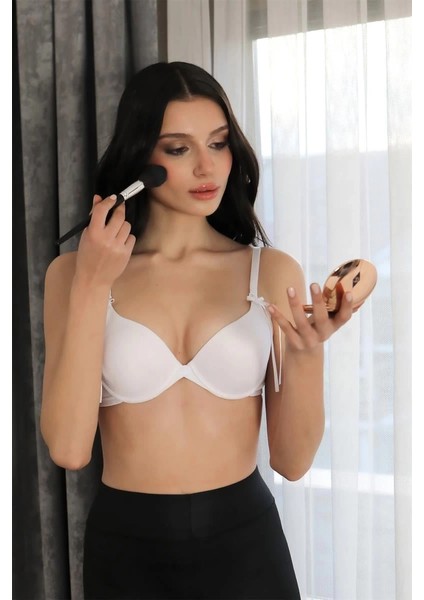 Kadın Destekli Balenli Sütyen Beyaz fiyatları