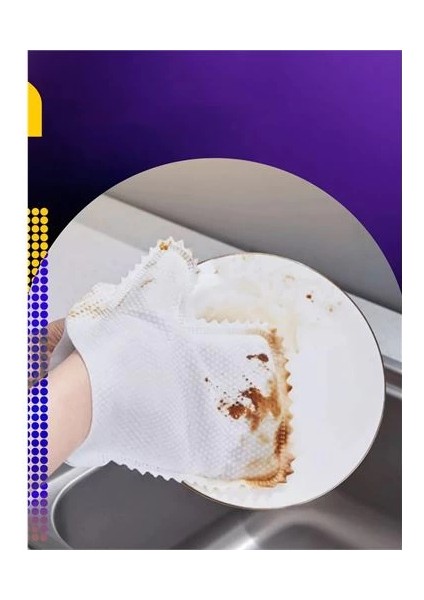 Bfs Tüysüztemizlik Eldiveni Islak ve Kuru Temizlik Eldiveni Bambu Lifi