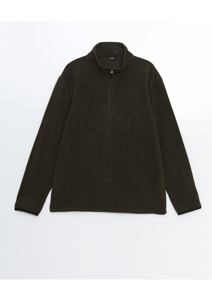 Yeni Sezon Dik Yaka Uzun Kollu Polar Erkek Kalın Sweatshirt indirimleri