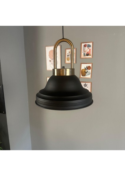 Ulmete Siyah Renk Eskitme Kilit Kafa Tekli Sarkıt Avize Salon Restoran Avizeleri Vintage Tasarım fırsatları