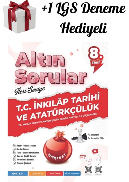 Nartest 8.sınıf (Lgs) Inkılap Tarihi Altın Sorular Ileri Seviye Soru Bankası + 1 Lgs Deneme Hediyeli