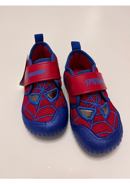 Erkek Çocuk Keten,hafif ,yumuşak ve Kaymaz Taban Panduf Ev Kreş Ayakkabısı Spider Man Model