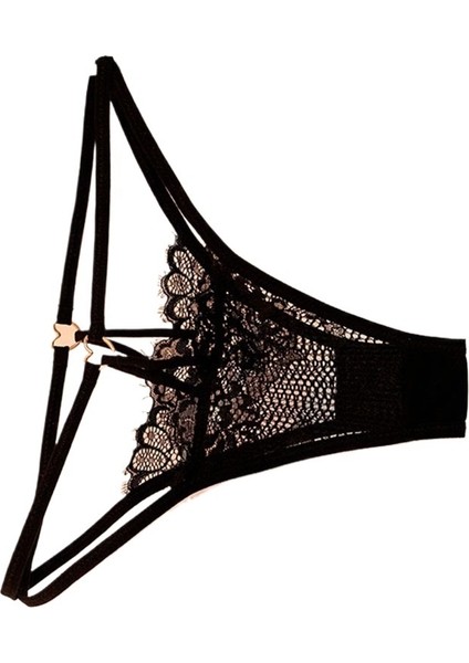 Büyük Kelebek Tasarımlı, Püsküllü, Içi Boş, Düşük Belli, Payetli, Yarı Saydam File Kadın Külotu (4 Parça) (Yurt Dışından) fırsatları