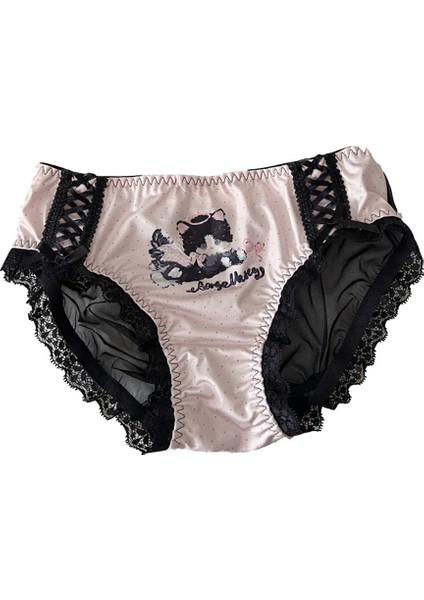 Yeni Sonbahar/kış Sevimli Inek ve Kedi Tasarımı, Ince Oyuk Tasarım, Çapraz Kurdele Tasarımı, Rahat Kadın Külotu (3 Parça) (Yurt Dışından)