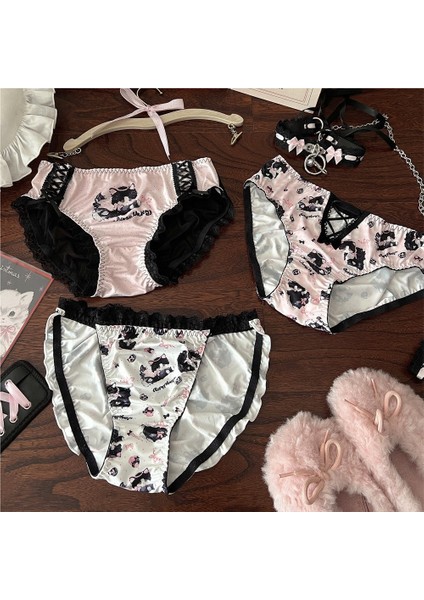 Yeni Sonbahar/kış Sevimli Inek ve Kedi Tasarımı, Ince Oyuk Tasarım, Çapraz Kurdele Tasarımı, Rahat Kadın Külotu (3 Parça) (Yurt Dışından) modelleri