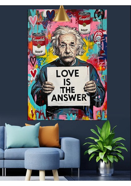 Aşk Cevap Poster Retro Dekoratif Kanvas - Mdf Ahşap Tablo fırsatları