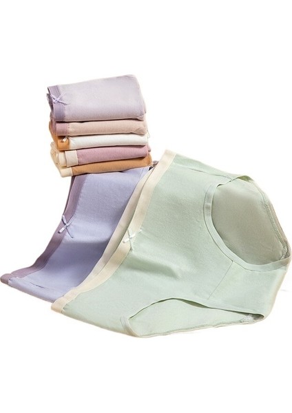 Kadın Iç Çamaşırı, %100 Saf Pamuktan Yapılmış, Rahat Orta Bel, Büyük Beden, Dikişsiz, Kadın Külotu (7'li Paket, Karışık Renkler) (Yurt Dışından) fiyatları