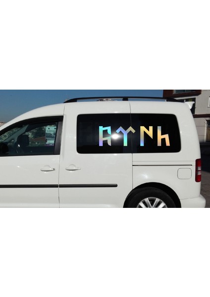 Hologramlı JanJanlı Göktürkçe Türk Yazısı Sticker - Araba Oto Motosiklet Karavan Sticker - 00348 fiyatları